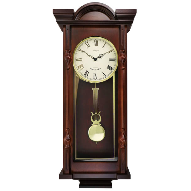 Howard Miller Langeland Traditional Roman Numeral Cherry Wood Quartz
